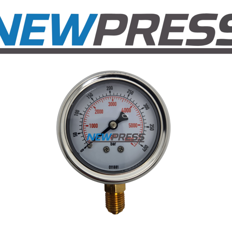 Manômetro Pressão 400 Bar 6000 Psi Vertical  - NEWPRESS