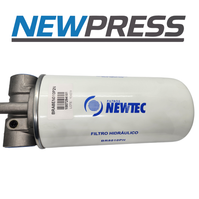 Filtro Hidráulico 1-12 Unf + Cabeçote 1" Npt NBr8010ph - NewTec