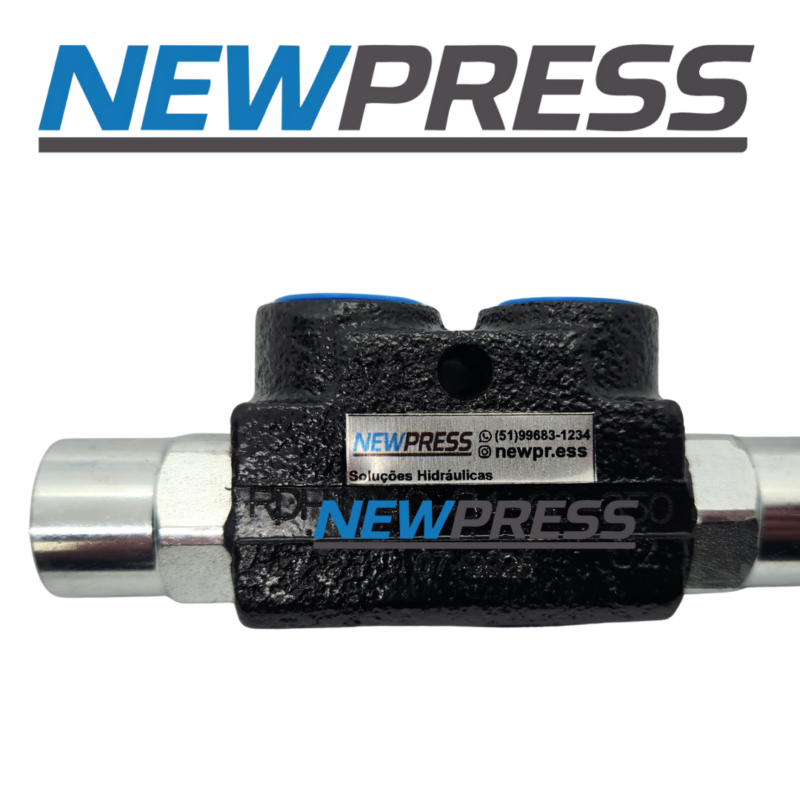 Válvula de Retenção Pilotada Dupla RDH1040 - Rosca 3/4 UNF - NEWPRESS