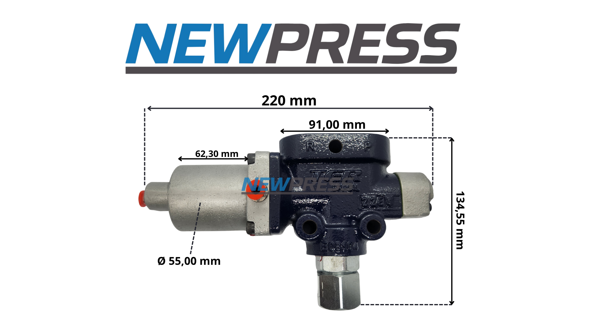 Válvula Direcional 3/3 Posições Adaptação p/ Basculante - NEWPREWSS - Imagem 2
